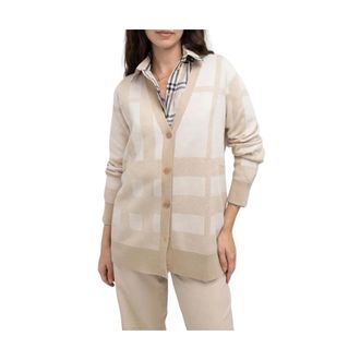 Burberry C&aacute;rdigan Nori - Knitwear - Mujer - Beige - L