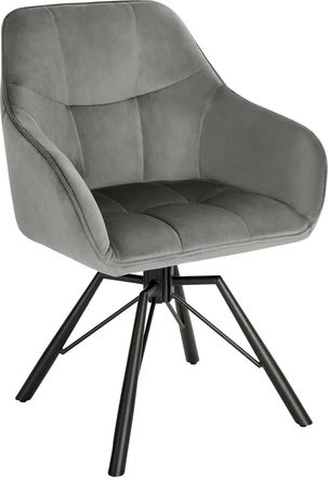 Woltu Woltu Silla De Comedor Giratoria Silla De Cocina Tapizada En Terciopelo Suave Silla Ergonomica Con Respaldo Y Brazos Para Sal&oacute;n Y Dormitorio Patas De 