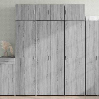 vidaXL Vidaxl - Highboard Grey Sonoma 70x42.5x185 cm Engineered Wood