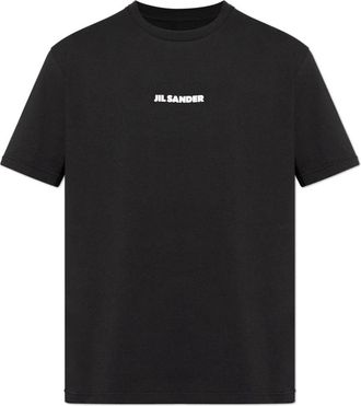 Jil Sander T-shirt met logo - Heren - T-shirts - Zwart - M - Katoen - Tops