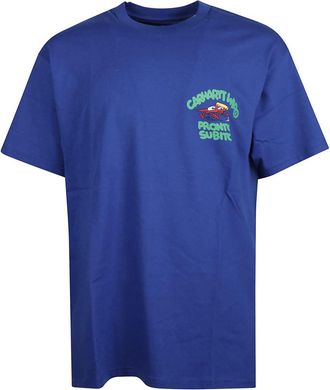 Carhartt Work in Progress Blue Logo T-Shirt