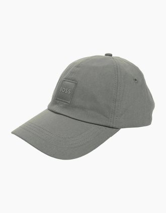 HUGO BOSS Mens Derrel-PL Cotton Grey/Green Baseball Cap - Size: ONE size