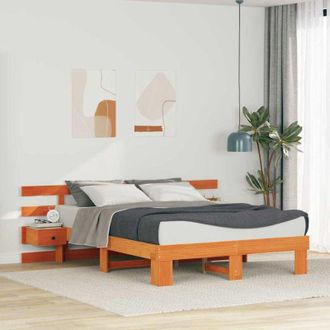 vidaXL Estructura De Cama Con Caj&oacute;n Marr&oacute;n Vidaxl