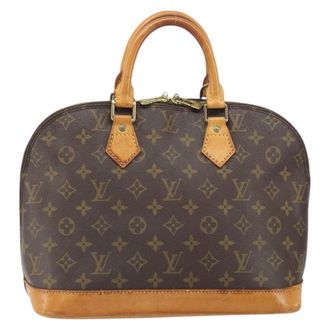 Louis Vuitton Alma Handbag Monogram Canvas Brown Canvas Handbag (Pre-Owned)