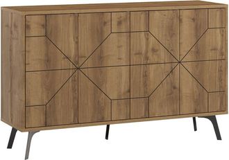 Calicosy Aparador 4 puertas L123 cm - Efecto Roble