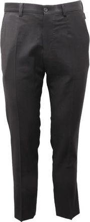 Dolce & Gabbana Wollen Broek - Heren - Slim Fit Broeken - Zwart - S - Wol - Broeken