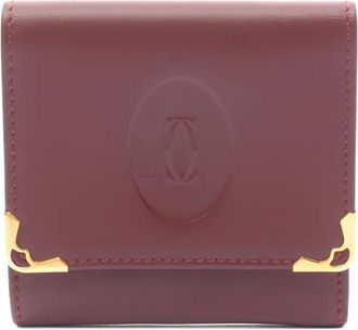 Cartier 2010s Mast Line leren portemonnee met logo - Rood