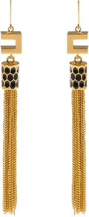 Elisabetta Franchi Pendant Logo Earrings