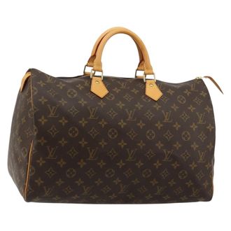 Louis Vuitton Speedy Handbag Monogram Canvas Brown Canvas Handbag (Pre-Owned)