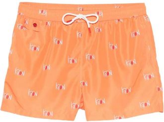 Kiton Badehose mit Kordelzug und Logo