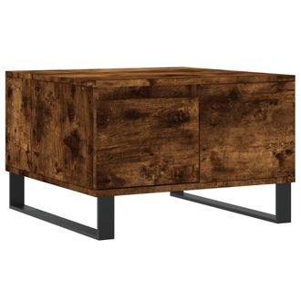vidaXL Vidaxl - Mesa De Centro Madera Contrachapada Roble Ahumado 55x55x36,5 Cm