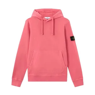 Stone Island Hoodies & sweatvesten, Heren, Roze, L, Katoen, Cotton Fleece Hoodie