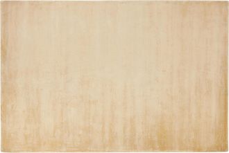 Beliani Alfombra De Viscosa Beige Arena 160 X 230 Cm Pelo Corto Sala De Estar Gesi Ii