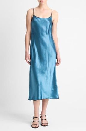Vince Tipped Satin Slipdress in Blue Waltz/Deep Lake at Nordstrom Rack, Size Large