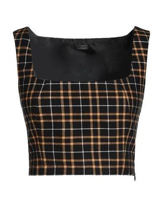 8 by YOOX FLANNEL CHECKED TOP