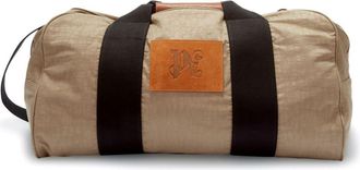 Palm Angels logo-patch holdall bag - unisex - Cotton/Polyamide/Calf Leather - OS - Neutrals