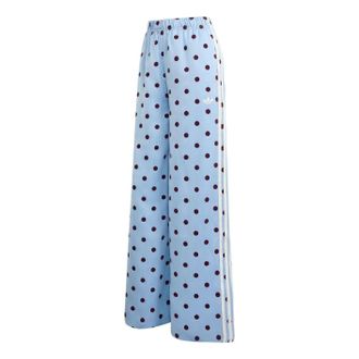 adidas (WMNS) adidas Satin Polka Dots Wide Leg Pants Asia Sizing Clear Sky KV1170