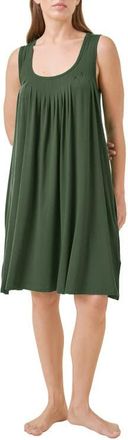 Papinelle Sleepwear Kate Soft Pleat Nightgown in Forest Green at Nordstrom, Size Small