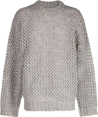 Holzweiler Grey Merino Wool Knit Jumper