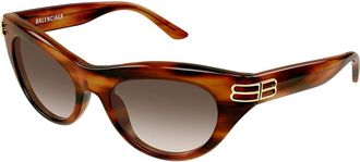 Balenciaga BB0466S 002 Womens Sunglasses Brown Size 55