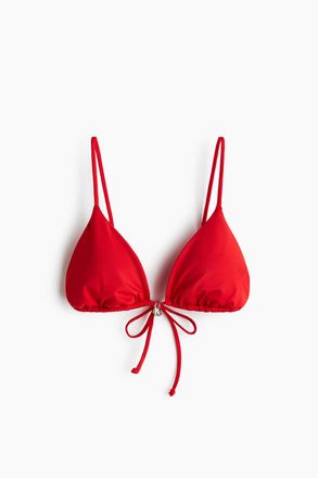 H&M Wattiertes Triangel-Bikinitop - Rot