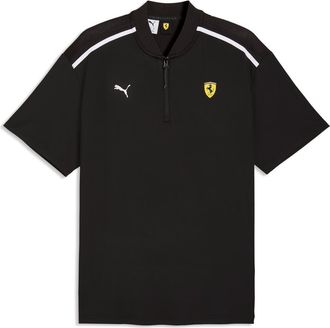 Puma Scuderia Ferrari Cloudspun Blade Collar Performance Zip Polo in Puma Black at Nordstrom, Size Xx-Large