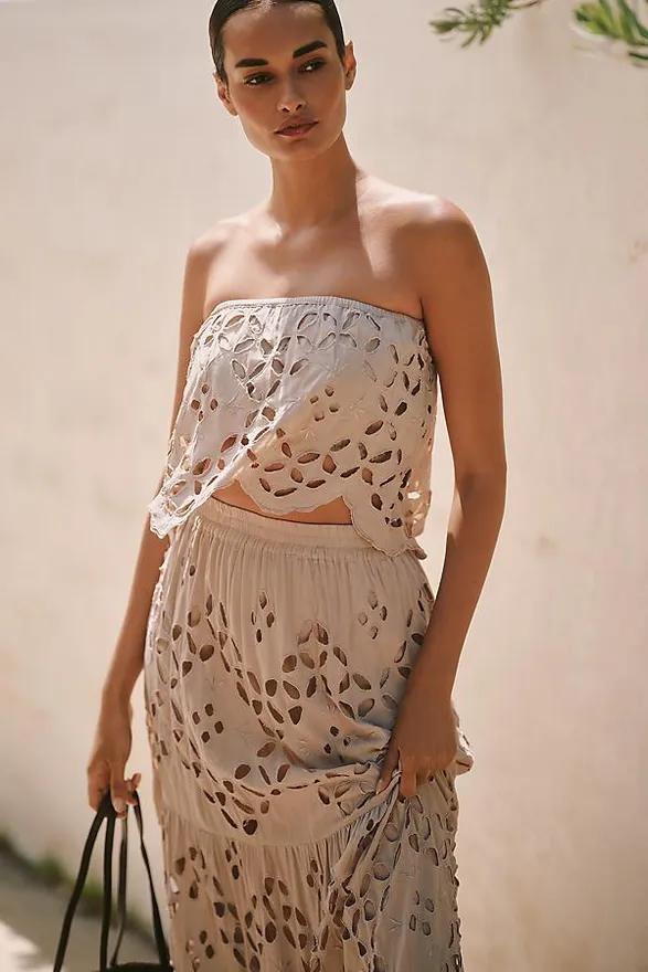 Bora Bora Embroidered Strapless Top