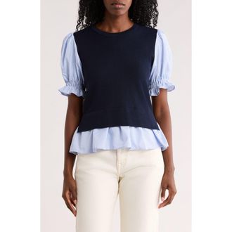 Nanette Lepore Twofer Sweater in Nanette Navy at Nordstrom Rack, Size X-Large