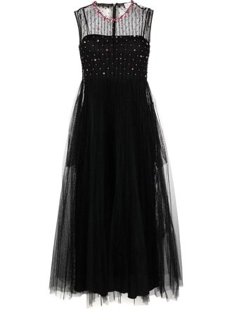 Red Valentino point desprit tulle dress - Black