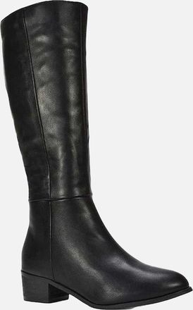 XY London Womens XY London Womens/Ladies Anne Low Block Heel Knee-High Boots - Black - Size: 7