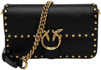 Pinko Pinko, Tassen, Dames, Zwart, ONE Size, Katoen, Baby Love Bag One Slouchy