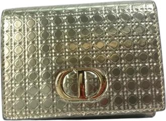 Dior Tweedehands leren portemonnees - Dames - Vintage Accessoires - Geel - ONE Size - Vintage