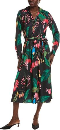 T Tahari Half Placket Faux Wrap Maxi Dress