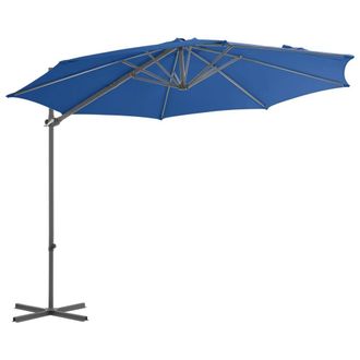Berkfield Home Cantilever Umbrella with Steel Pole Azure Blue 300 cm