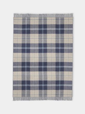 Johnstons of Elgin Double-Faced Wool Check Throw (75in/1.9m)