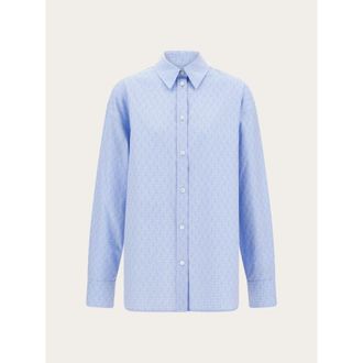 Ferragamo Monogram Cotton Oxford Shirt