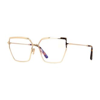 Tom Ford FT5946-B 028 Shiny Rose Gold/Clear Blue Light Block 57mm