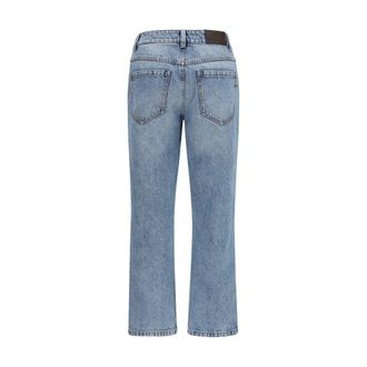 Brunello Cucinelli Womens Blue Cotton Straight-Leg Jeans Clothing