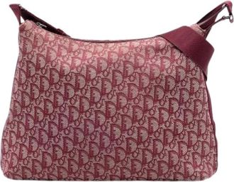 Dior Pre-owned Shoulder Bags, female, Red, Size: ONE SIZE Pre-owned Vintage Canvas Crossbody Bag