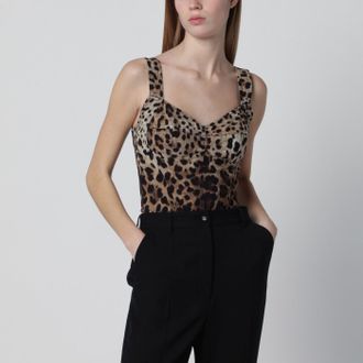 Dolce & Gabbana Leopard-print bustier