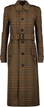 Saint Laurent Jassen, Dames, Bruin, M, Wol, Vintage Wol Prins Jas