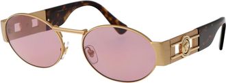 Versace Unisex Sunglasses 0ve2264 Matte Gold Metal