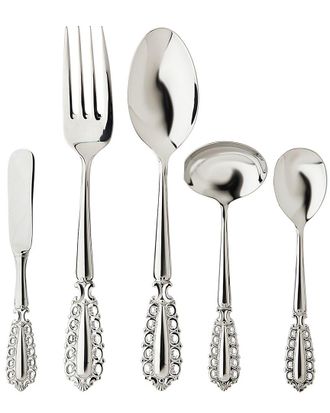 Ricci Argentieri Villa Deste 18/10 Stainless Steel 5Pc Hostess Set