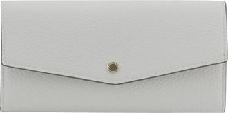 Pourchet Accessoires, Dames, Wit, ONE Size, Leer, Grote witte portemonnee - van leer