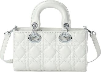 Tiffany & Fred Elegant Structured Quilted Leather Shoulder Bag