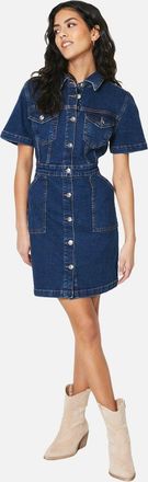 Dorothy Perkins Womens Dorothy Perkins Womens/Ladies Denim Petite Mini Dress - Navy - Size: 10