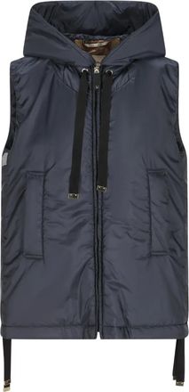 Max Mara Gilet met capuchon - Blauw