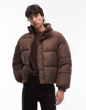 Collusion Piumino marrone cioccolato-Nero