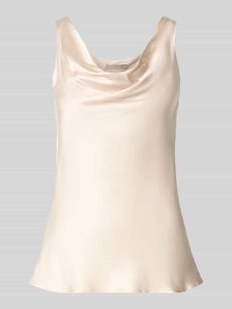 Rinascimento Rinascimento Satintop mit Wasserfall-Ausschnitt in Beige, Gr&ouml;&szlig;e XS