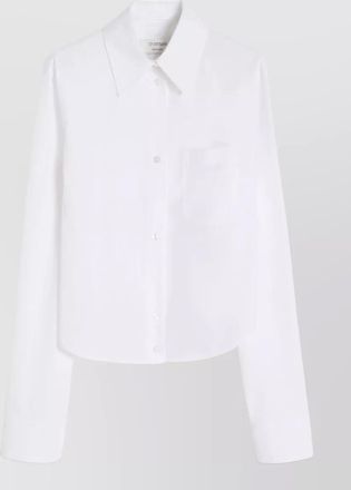 Sportmax cropped cotton blend shirt
